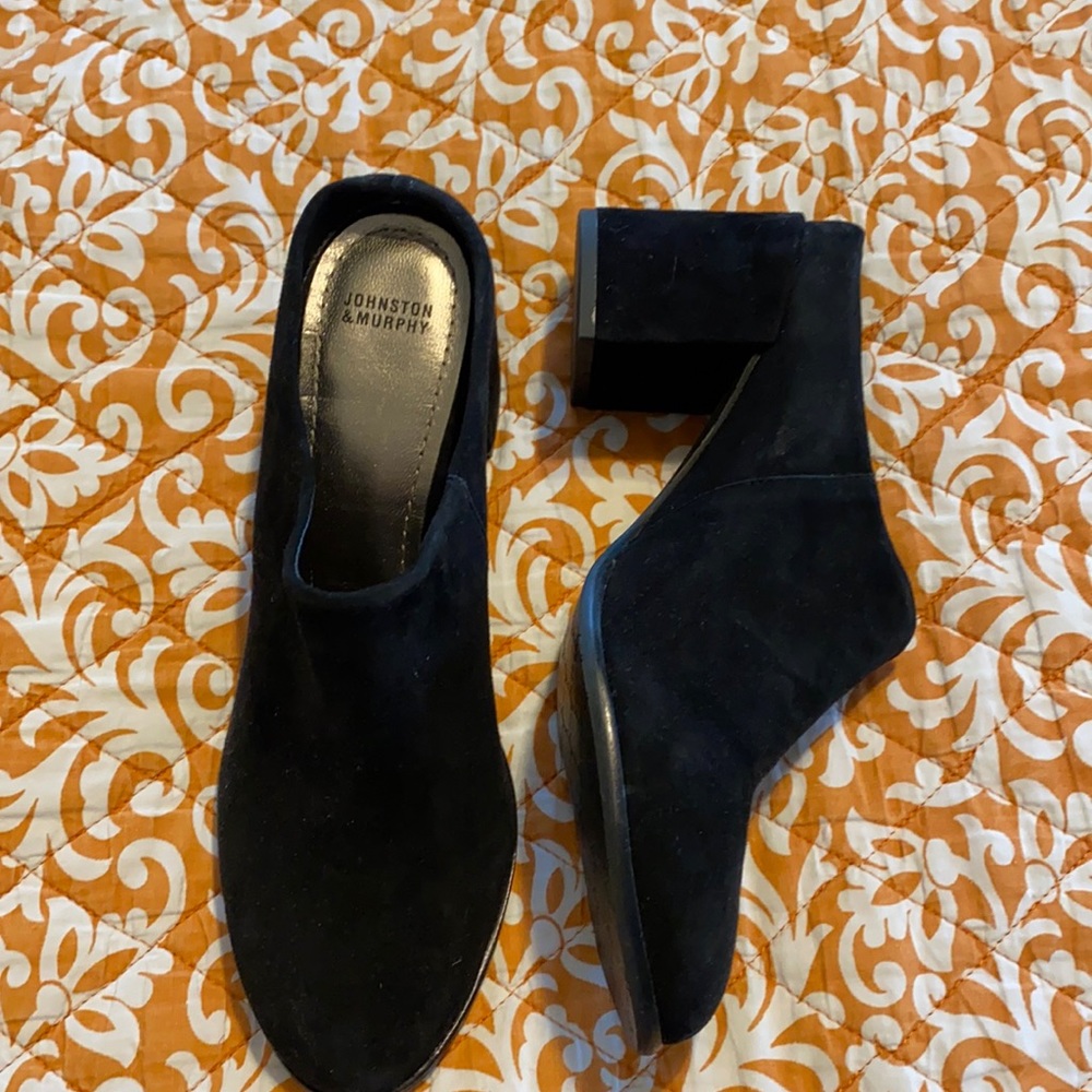 Johnston & Murphy Heeled Mules (Suede)